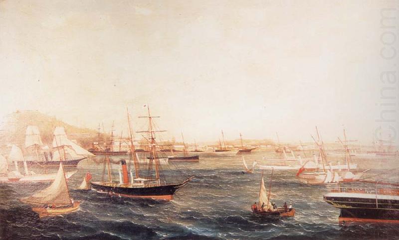 Confederate Blockade Runners at St.George-s Bermuda, unknow artist